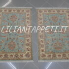 scendiletti orientali ziegler color azzurro in lana circa 120x80 cm