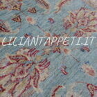 scendiletti orientali ziegler color azzurro in lana circa 120x80 cm