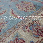 scendiletti orientali ziegler color azzurro in lana circa 120x80 cm