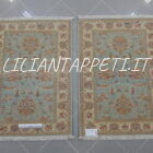scendiletti orientali ziegler color azzurro in lana circa 120x80 cm