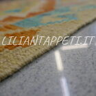 passatoia fondoletto kilim afghano da corridoio multicolore 156x60 cm in lana