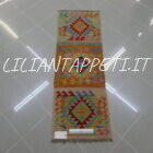 passatoia fondoletto kilim afghano da corridoio multicolore 153x51 cm
