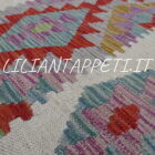 passatoia fondoletto kilim afghano da corridoio multicolore 175x67 cm in lana