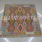 kilim afghano quadrato da ingresso 158x155 cm in lana