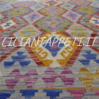 kilim afghano quadrato da ingresso 158x155 cm in lana