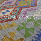 kilim afghano quadrato da ingresso 158x155 cm in lana