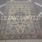 tappeto persiano nain fondo color crema misto seta 146x106 cm