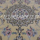 tappeto persiano nain fondo color crema misto seta 146x106 cm