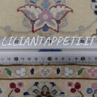tappeto persiano nain fondo color crema misto seta 146x106 cm