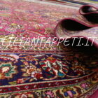 tappeto persiano tabriz 50 raj fondo rosso 298x197 cm