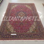 tappeto persiano tabriz 50 raj fondo rosso 298x197 cm