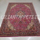 tappeto persiano tabriz 50 raj fondo rosso 298x197 cm