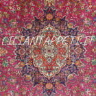 tappeto persiano tabriz 50 raj fondo rosso 298x197 cm