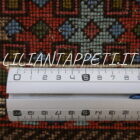 tappeto persiano yalameh firmato geometrico in lana su lana da salotto 267x204 cm