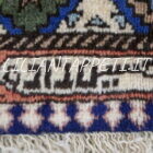 tappeto persiano yalameh firmato geometrico in lana su lana da salotto 267x204 cm