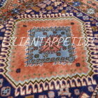 tappeto persiano yalameh firmato geometrico in lana su lana da salotto 267x204 cm