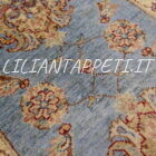 scendiletti orientali ziegler color azzurro in lana circa 90x60 cm