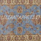 piccolo tappeto scendiletto ziegler fondo azzurro lana su cotone 115x80 cm