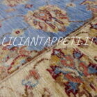 piccolo tappeto scendiletto ziegler fondo azzurro lana su cotone 115x80 cm