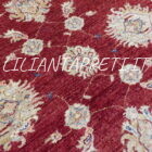 tappeto orientale ziegler rosso da salotto in lana 242x173 cm