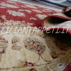 tappeto orientale ziegler rosso da salotto in lana 242x173 cm
