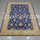 tappeto orientale ziegler blu da salotto in lana 239x173 cm