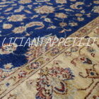 tappeto orientale ziegler blu da salotto in lana 239x173 cm