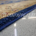 tappeto orientale ziegler blu da salotto in lana 239x173 cm